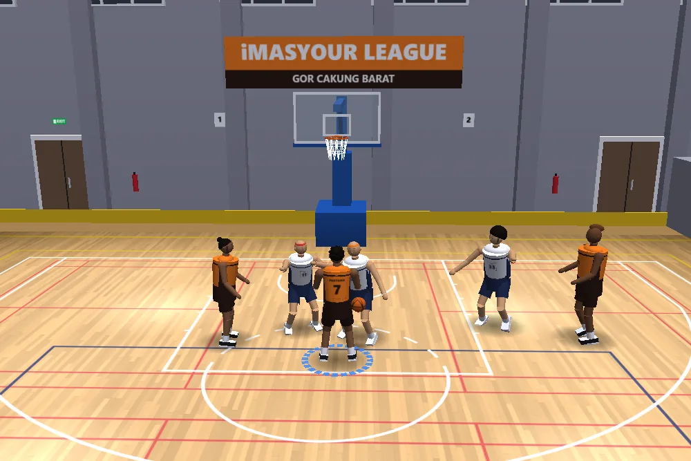 Cuplikan game iMasyour Hoops: laga 3x3 di map GOR Cakung Barat
