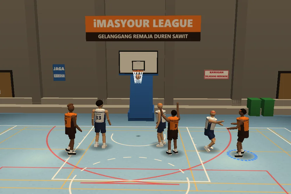 Cuplikan game iMasyour Hoops: laga 3x3 di map Gelanggang Remaja Duren Sawit
